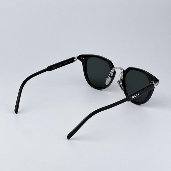 Prada PR17YS 1AB03R Men BRAND NEW Sunglasses Black Green Polarized Oval - Picture 5 of 12